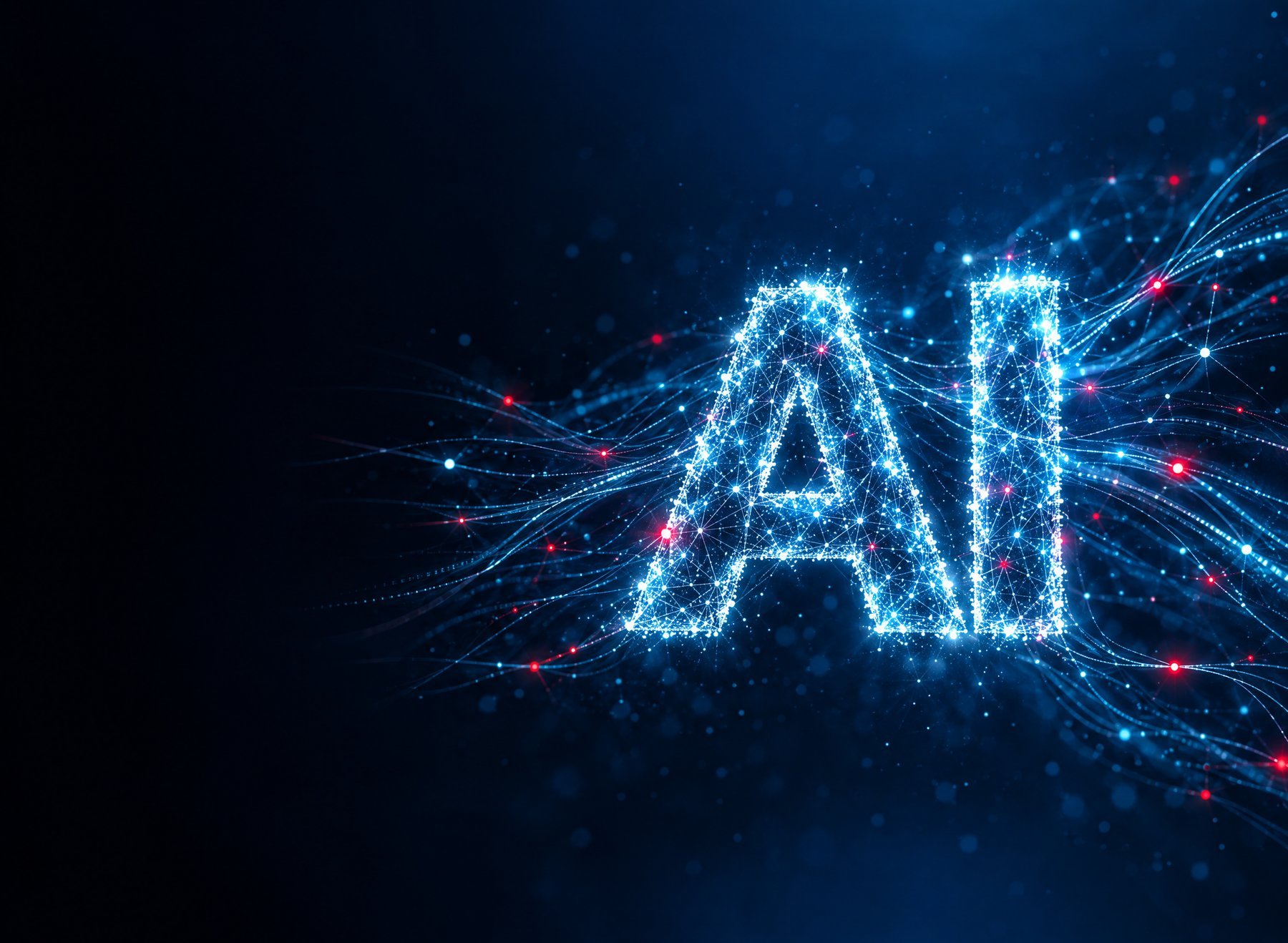 Abstract AI neural network illustration